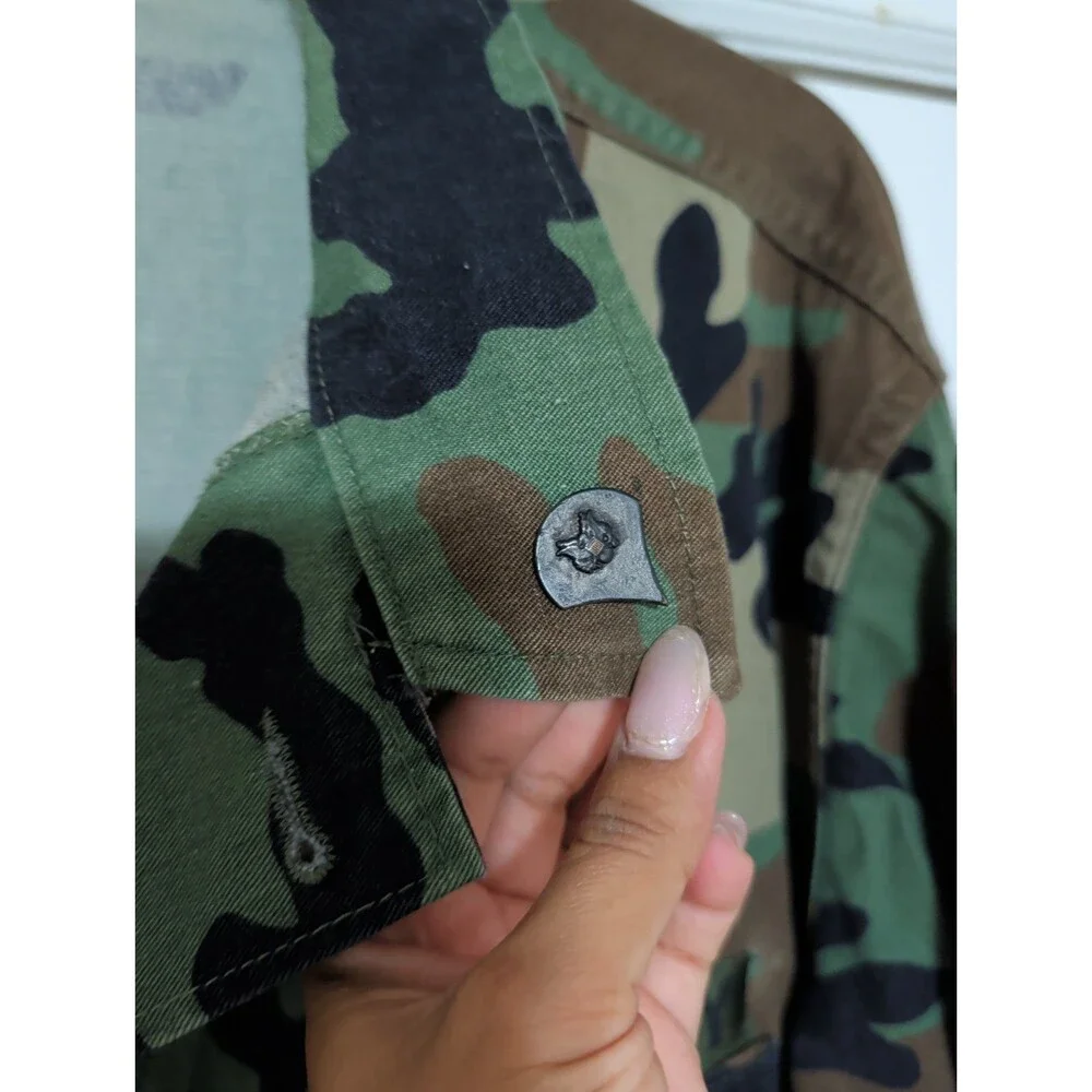 Vintage-inspired U.S. Army camouflage field jacket, Size Large